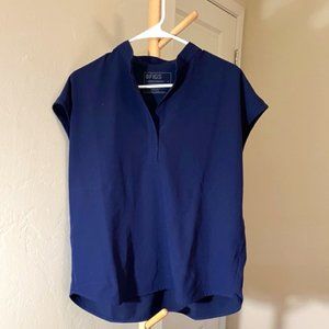 Navy Blue FIGS Rafaela Scrub Top